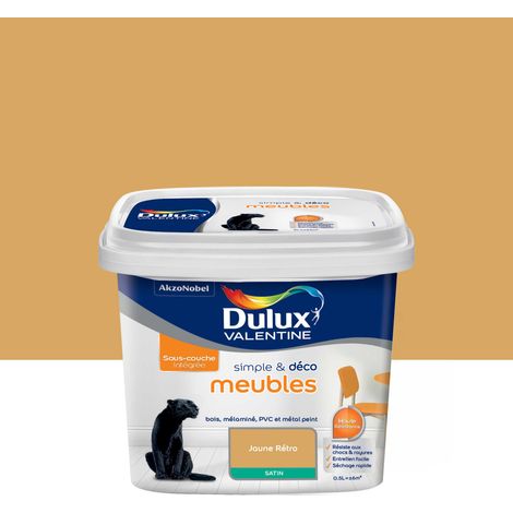 Peinture Meubles Dulux Valentine Simple & Déco Jaune rétro 0,5 L