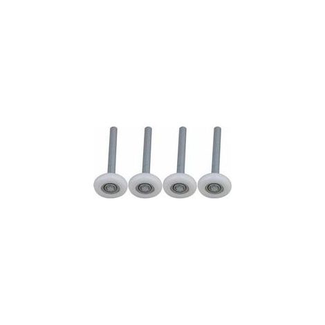Lot de 4 roulettes de porte de garage en nylon – Roulement à billes scellé – Dimensions 11,5 x 4,5 cm – Réduit le bruit jusqu'à -45 °C (1/4)