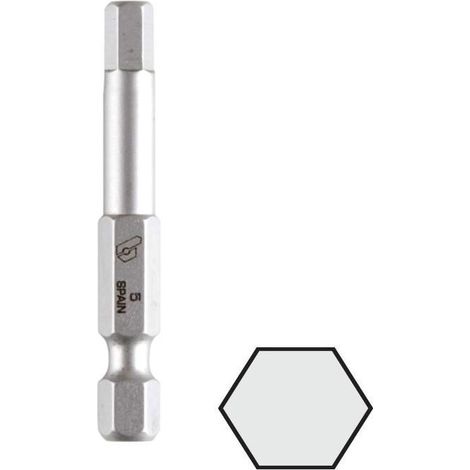punta atornillar mango 1/4'' allen 50mm punta atornill hex 5 (1/2)