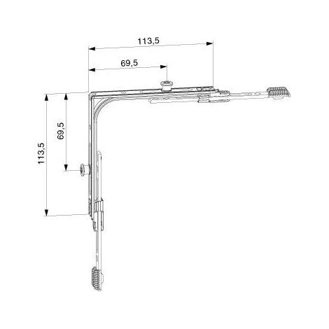 Maco 222202 MM 222202-Raccordo angolare 2 iS, Argento