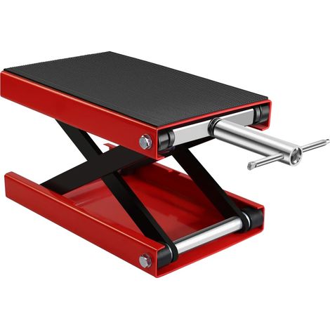Jack de levage ciseaux pour moto, capacité de charge de 500 kg, hauteur réglable, Rouge (1/2)