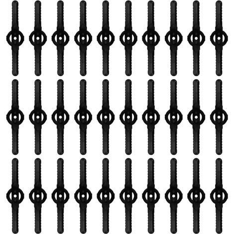 30 Pièces Lames de Rechange en Plastique, Lames pour Coupe Bordure, Lame Tondeuse, Lames de Rechange Compatible pour Coupe Bordure sans Fil (1/4)