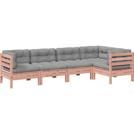 Set Divani Giardino 5 pz Cuscini Legno Massello Abete Douglas vidaXL (1/5)