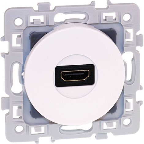 60280 Eur'ohm Square Prise Hdmi Blanc