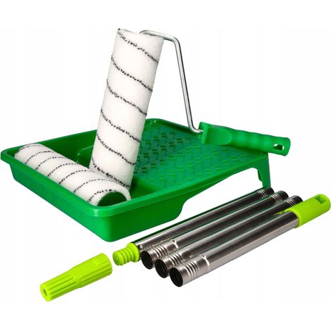 RULLO PER PITTURA 25 cm per colori, vernici, resine nitro, BASTONCINO PER PITTURA, VASSOIO