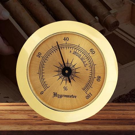 Hygromètre de 50 mm, mesureur d'humidité de haute précision pour cave à tabac et cigares (1/4)