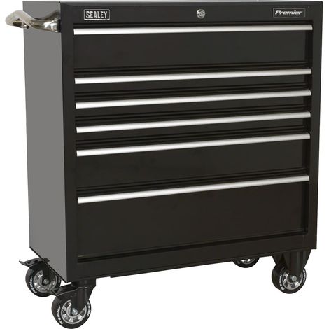 Sealey Rollcab 6 Drawer 930mm Heavy-Duty Black PTB93006