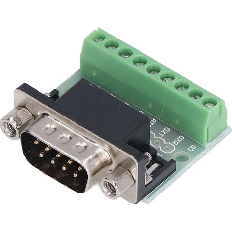 Bloc terminal DB9 mâle vers vis 9 broches carte d'interface RS232 RS485 33x25mm (1/5)