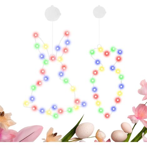 Lumières de silhouette de la fenêtre de Pâques feux de (1/5)