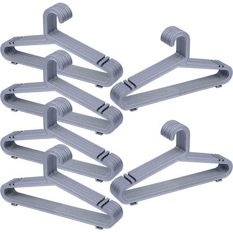 Percha de plastico plata pack de 72 unidades 39.50x0.30x20.60h cm (1/5)