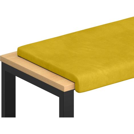 Maison Exclusive - Coussin de banc Velours Jaune Profondeur 35 cm (1/5)
