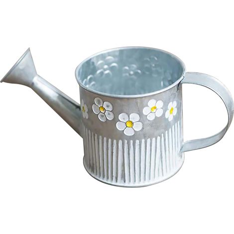 Seau à fleurs suspendu vintage en fer, jardinière rustique en métal pour fleurs séchées, jardin de balcon (1/5)