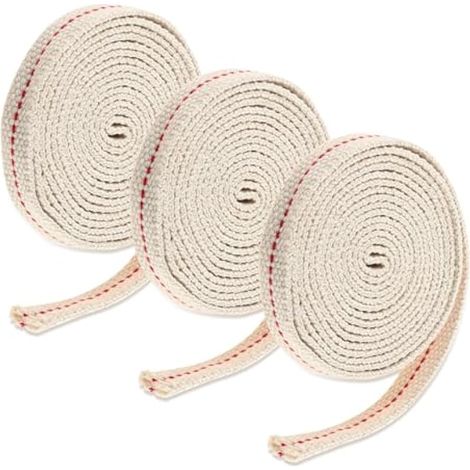 1/2"W x 6M mèche plate pour lampe à huile, mèche de rechange en coton pour lanterne à pétrole, taille n°0, pour lampes de cabine, brûleurs anciens et nombreux modèles standard de lampe à huile