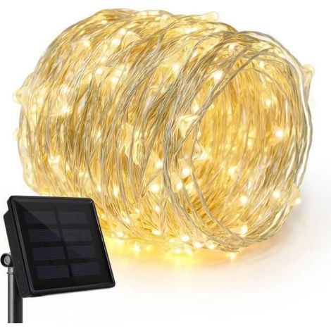 Guirlande Lumineuse Solaire - - 200 LED - Blanc Chaud - 20m - Extérieur (1/5)