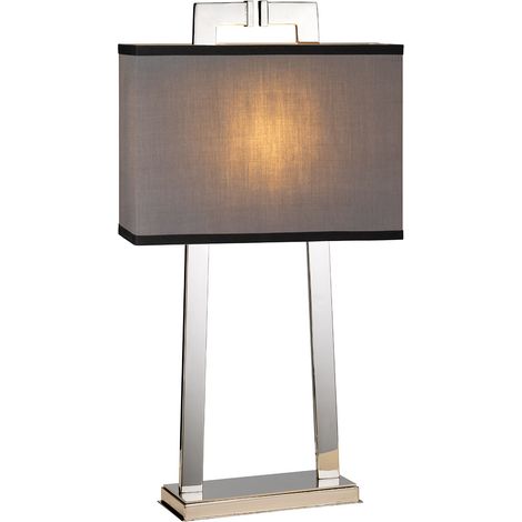 Elstead Magro - Lampada da tavolo 1 luce nichel lucido, E27 (1/5)