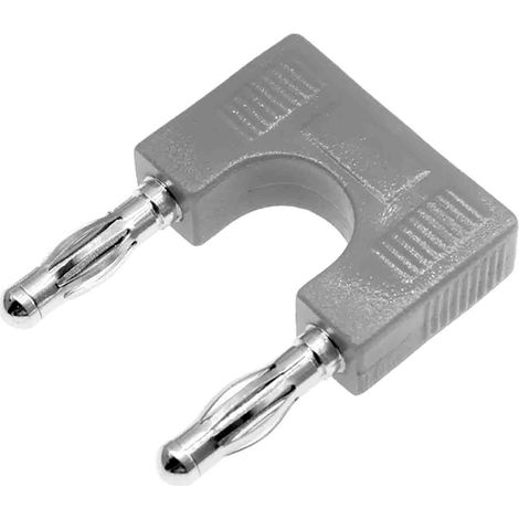 Fiche banane 4 mm RS PRO Gris Mâle 32A 30V ( Prix pour Sachet de 5 )