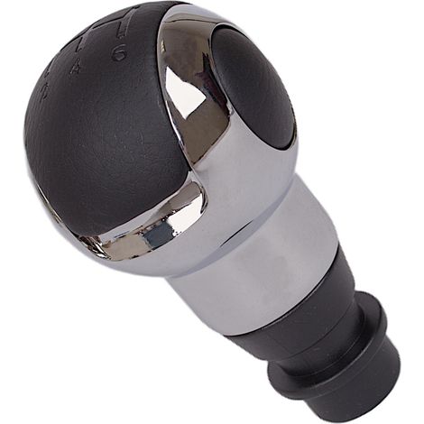 Pomo de palanca de cambios Peugeot 208 19-21, 6 velocidades, cromado (1/5)
