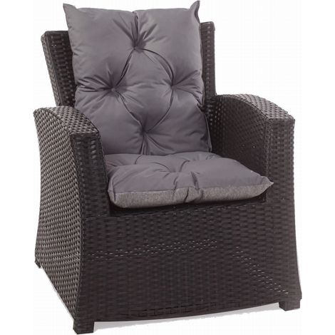 Coussin de chaise de jardin 50x50x55cm 2 pièce coussin de jardin anthracite Coussin de fauteuil d'extérieur Coussin d'assise à dossier haut-Enkel (1/5)