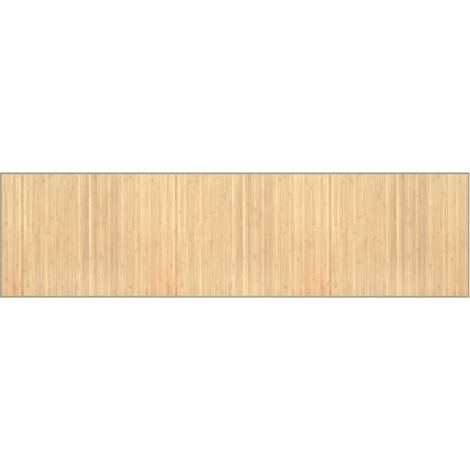 Tapis rectangulaire naturel clair 80x300 cm bambou (1/5)