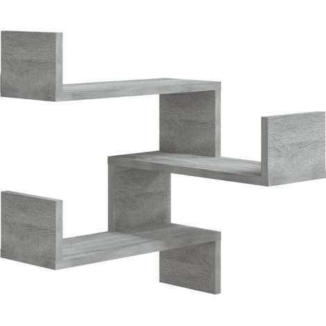 Maison Exclusive - Wand-Eckregal Grau Sonoma 40x40x50 cm Holzwerk