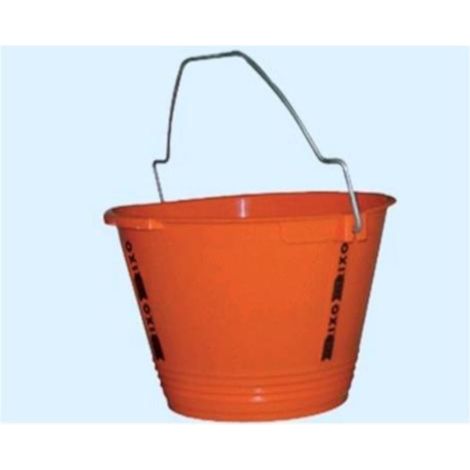 Secchio muratore in polipropilene colore arancione diametro 34 cm - litri 14