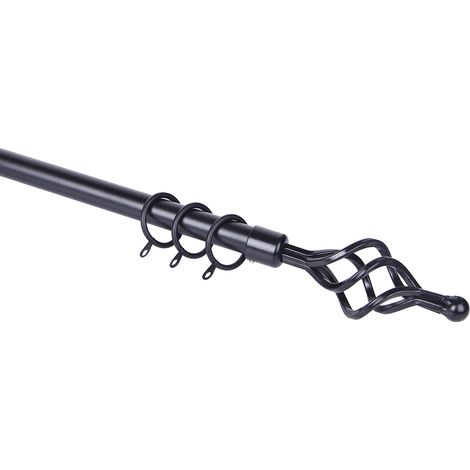 BARRE A RIDEAU BRIXO SPIRAL NOIR 71-122