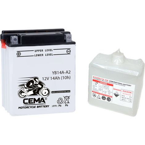 Batería de moto YB14-A2  Plomo ácido CB14-A2