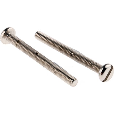 Vis à métaux RS PRO M2.5 à tête Cylindrique fendue en Laiton, 25mm ( Prix pour Sachet de 100 )