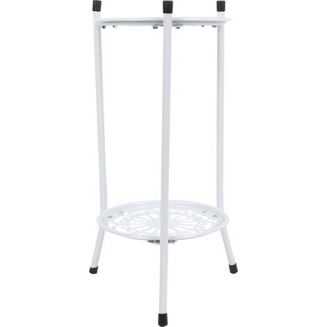 2-stöckiger Pflanzenständer aus Metall, Blumentopfhalter, Präsentationsständer, Heimdekoration, Gartenaccessoires, Weiß (1/5)