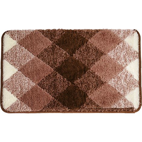 Tapis de sol dégradés à motif floqué, moquettes, tapis de toilettes, tapis de salle de bain antidérapants, tapis d'entrée, tapis absorbants, marron