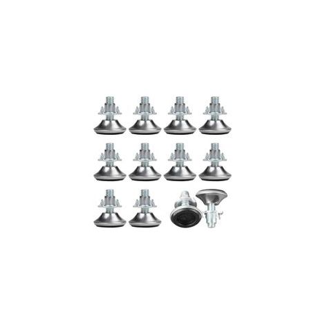 Pieds de meubles réglables M8 x 30 mm (12 pièces) – Pieds cylindriques réglables de taille moyenne avec coussinets en PP et écrous en T, curseurs de pieds de meubles réglables en caoutchouc (1/5)