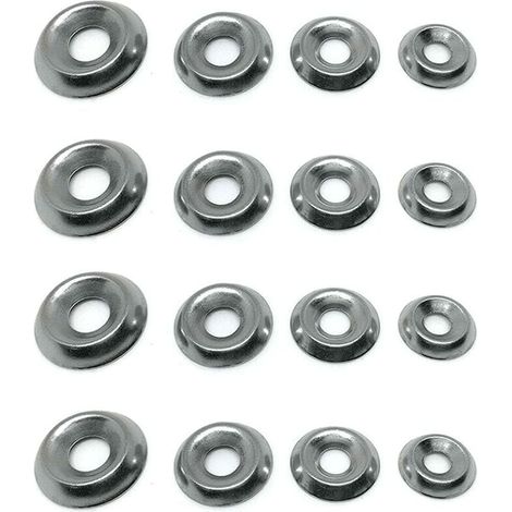 YMYNY Metallscheiben 200 Stück Senkkopfscheiben Edelstahlscheibe m3 m4 m5 m6 Rosettenscheiben Schrauben Edelstahl Senkkopfscheiben für Rundkopf- und Senkkopfschrauben (1/4)