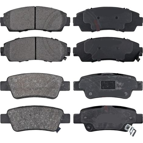 KIT PASTIGLIE FRENO ANTERIORI E POSTERIORI compatibile con HONDA INSIGHT (ZE) / PASTIGLIE FRENANTI AUTO OEM FDB4404,FDB956 / SOSTITUZIONE DIRETTA / BASSA POLVERE / SILENZIOSO