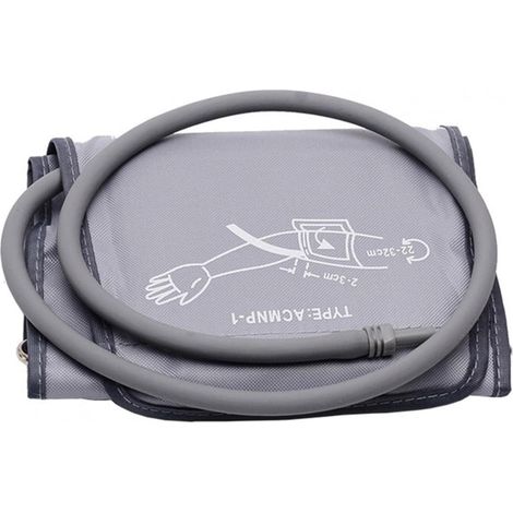 1 Brassard Tensiomètre Nylon, Accessoire Pression Artérielle 22-32 Cm, Pour Usage Domestique Et Professionnel Gris