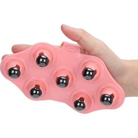 Gant De Massage Portable - 7 Balles Rotatives 360° - Pour Cou, Thorax, Ischio-Jambiers Et Cuisses - En TPR Sans Odeur - 1 Pièce (1/5)