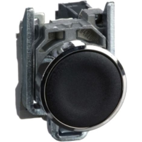 SCHNEIDER XB4BA21 - Pulsante nero Ø22 - filoghiera ad impulso - 1NO (1/2)