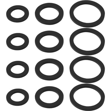 30 pièces Rondelles plates en caoutchouc EPDM 1/2 3/4 1 pouce pour raccords d'eau jardin, évier, lave-linge - Joint d'étanchéité (1/5)