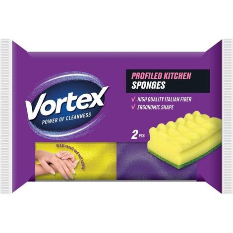 VORTEX PROFILED & CARE Küchenschwämme 2 Stk Küchenschwämme