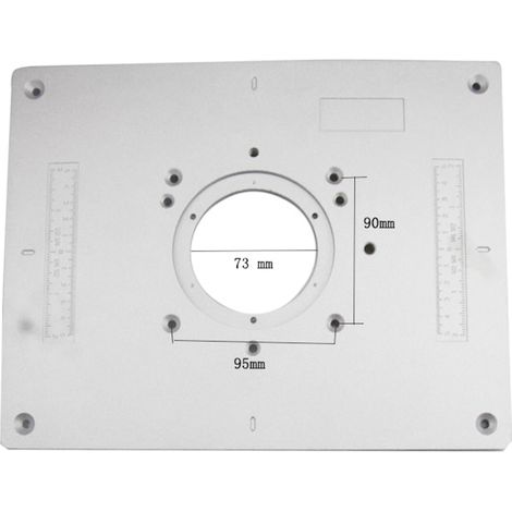 Plaque Insertion Table Défonceuse 3002359.5mm Aluminium Planche Basculante Multifonction Bricolage Gravure Bois Menuiserie Affleureuse Réglage Fin (1/4)