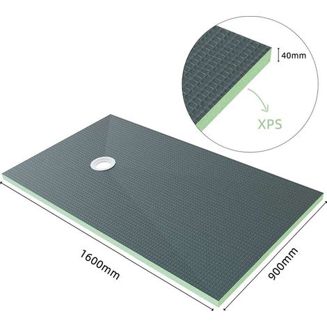 1600x900x40mm Duschboard XPS Platten 40mm Duschtasse befliesbar bodeneben Duschelement (1/3)