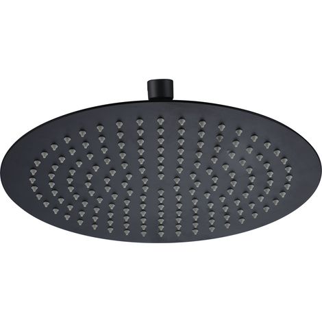 schwarze Edelstahl Regenbrause CIRCLE 30 (1/2)