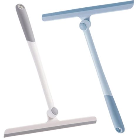 Grattoir en silicone (lot de 2) avec lèvre en caoutchouc, multifonctionnel, pour vitres de douche, miroirs et verres de salle de bain. (1/5)