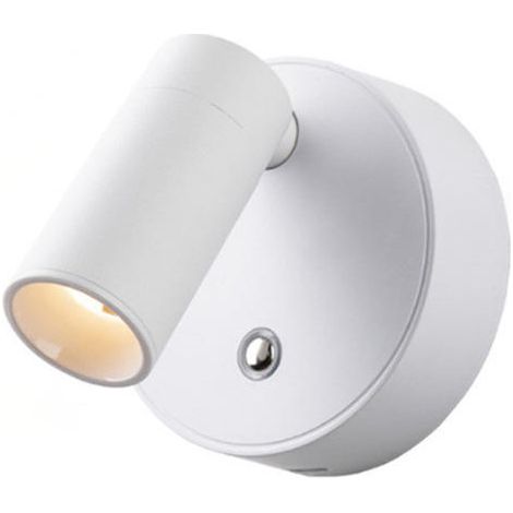 Lampada da parete magnetica per interni - Interruttore a sfioramento, 3 livelli di luminosità, rotazione a 350° e regolazione a 90° - Luce wireless Type-C per la protezione degli occhi - Bianca (1/4)