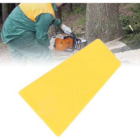 14 cm (5,5 Zoll) großer Holzspaltkeil, Holzfällwerkzeug, Kettensäge, Kettensägenzubehör, Gartengerät zum Holzfällen, gelb (1/5)