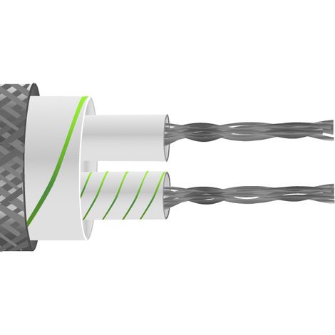 Câble pour thermocouple type K RS PRO, 5m, temp. max. +350°C, gaine Fibre de verre ( Prix pour 1 )