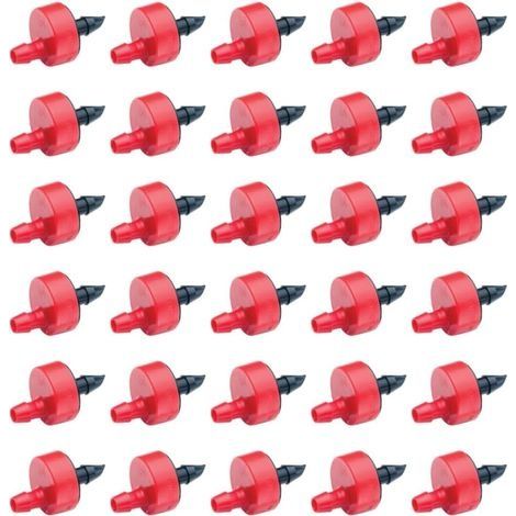 Rain Bird SW20-30PS Lot de 30 goutteurs/émetteurs d'arrosage Goutte à Goutte, 7,7 litres par Heure, Rouge/Noir (1/5)