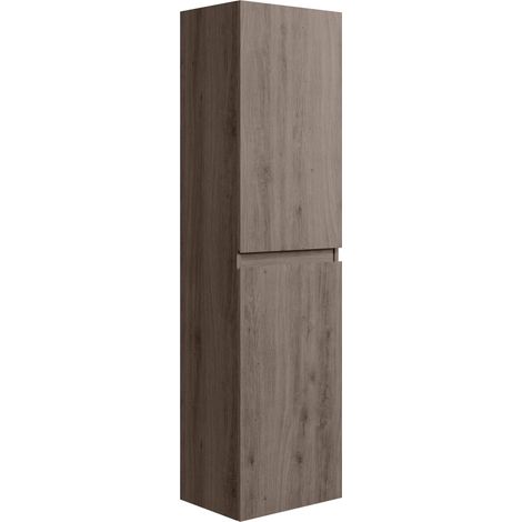 Badplaats Colonna Bagno Angela 40 x 30 x 150 cm – Rovere Marrone – Colonna Sospesa a 2 Ante (1/5)