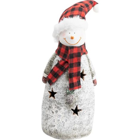 TrendLine Dekofigur Schneemann 20,3x17,3x42,7 cm Weihnachten Xmas Winter