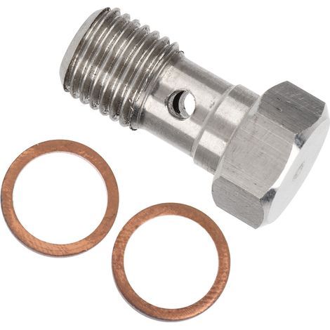 25 mm UNF 7/16 Zoll x 20 Edelstahl-Banjoschraube mit 2 Unterlegscheiben