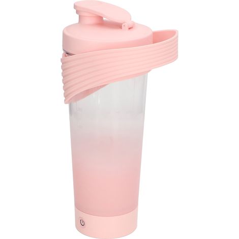 Shaker électrique USB rechargeable 800ML rose pour protéines, café et lait